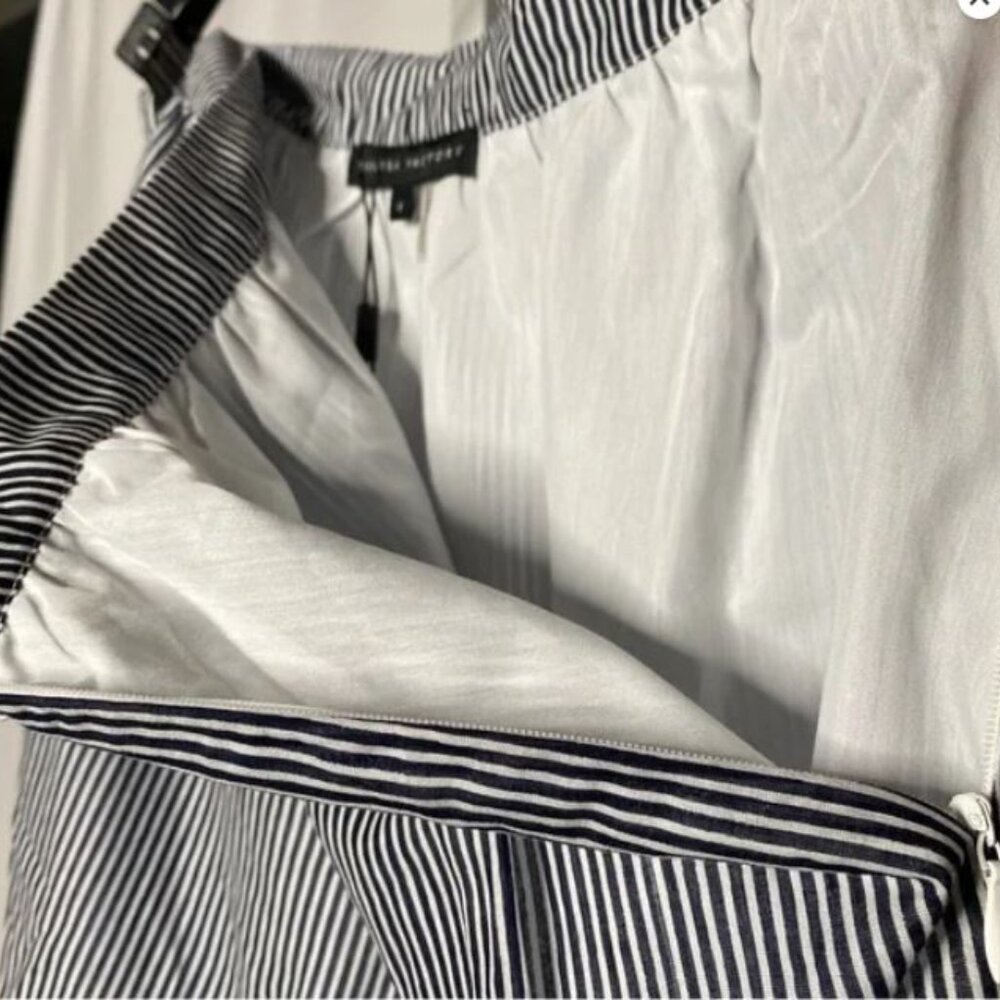 English Factory Blue Stripe Eyelet Midi Skirt — Size S - Picture 4 of 6
